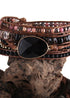 Boho Bracelet, RH 4 Layers Leather Wrap Bracelet, 4 mm Armbander Black Blue Natural Stones